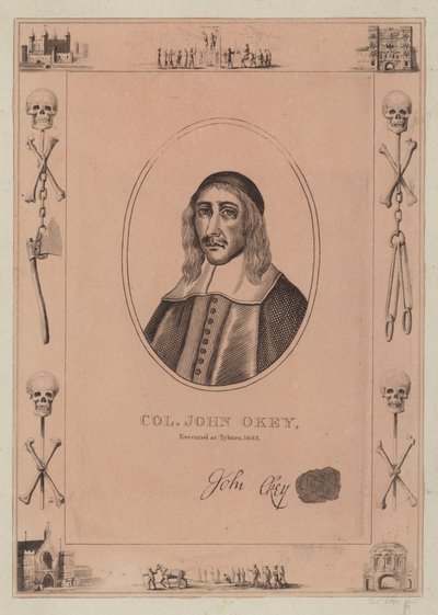 Colonel John Okey, executed at Tyburn, 1662 by English School